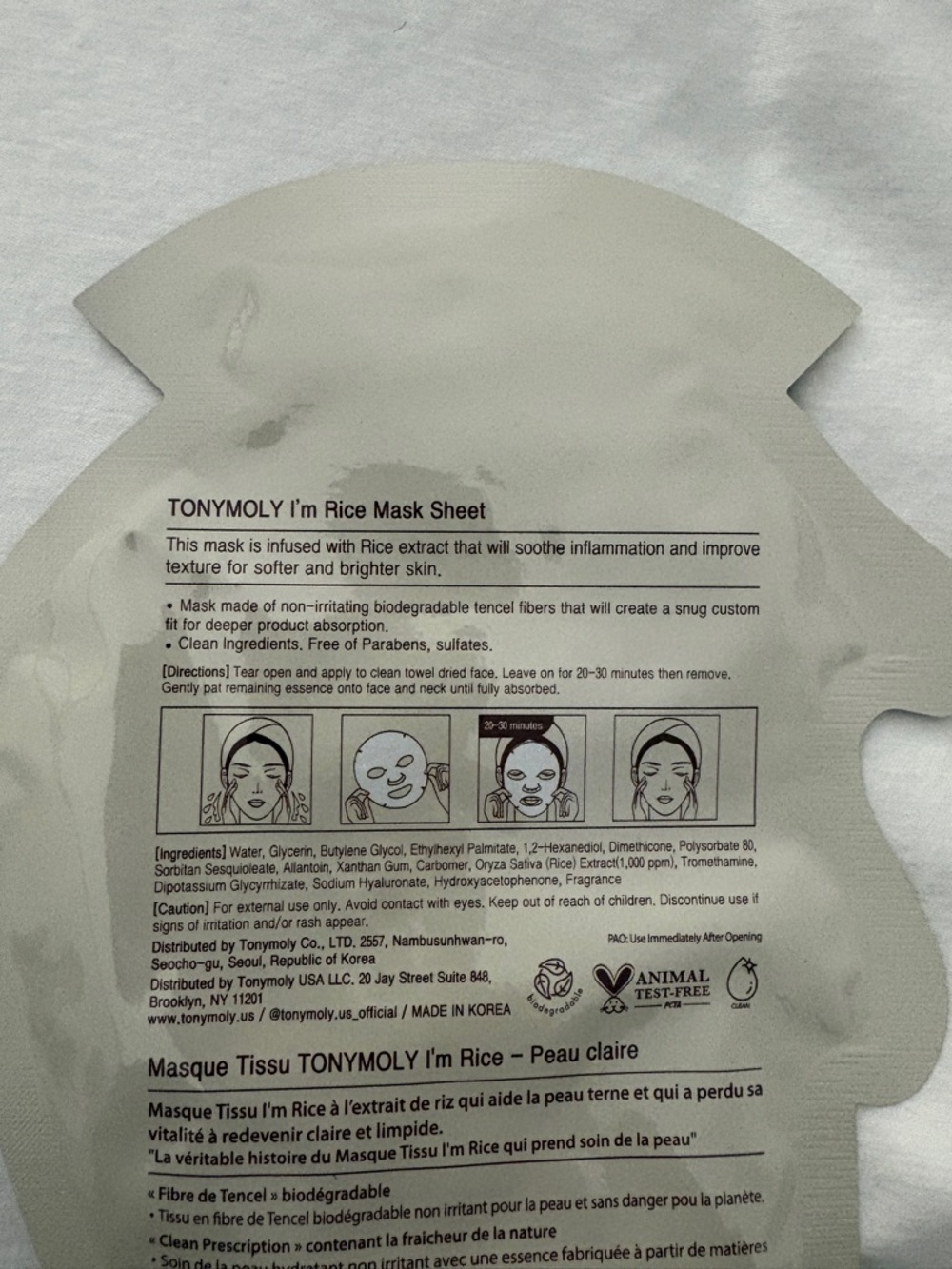 Tony Moly Rice Face Mask - Picture 4 of 4
